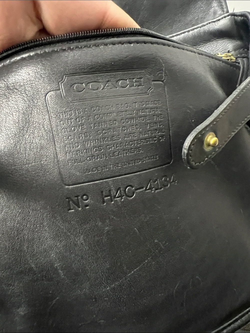 Coach SoHo Backsac 4134 Black Leather with Gold Hardware - Picture 7 of 7